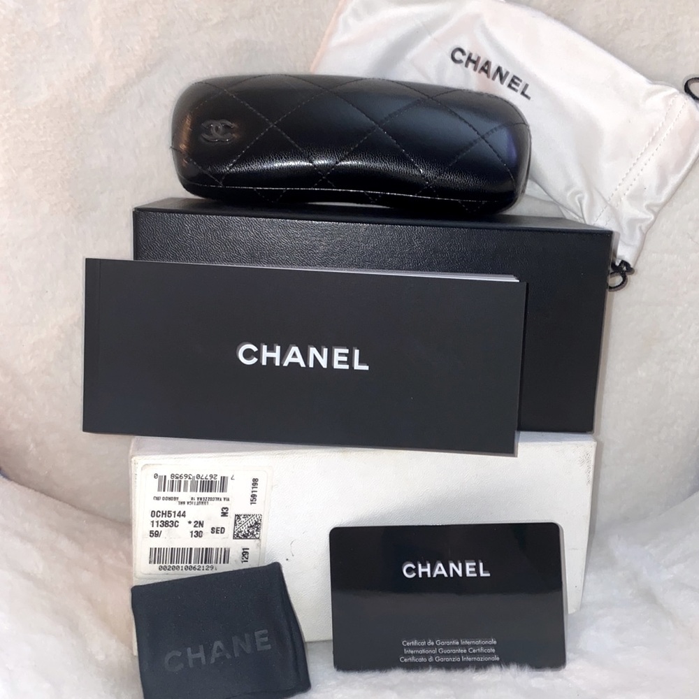 Chanel 6PC Total Bundle! Eyeglass Quilted Hard Case +Extras